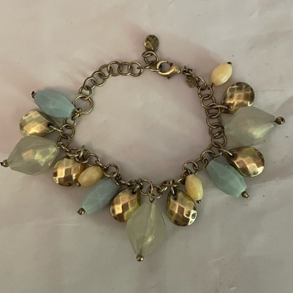 Vintage 2012 Retired 24” Premier Designs Boca gold tone necklace & bracelet - Picture 8 of 11